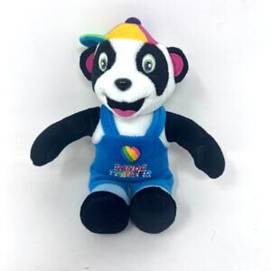 Lisa Frank Fantastic Beans Panda Painter Bear Plush 8" Vintage 1998